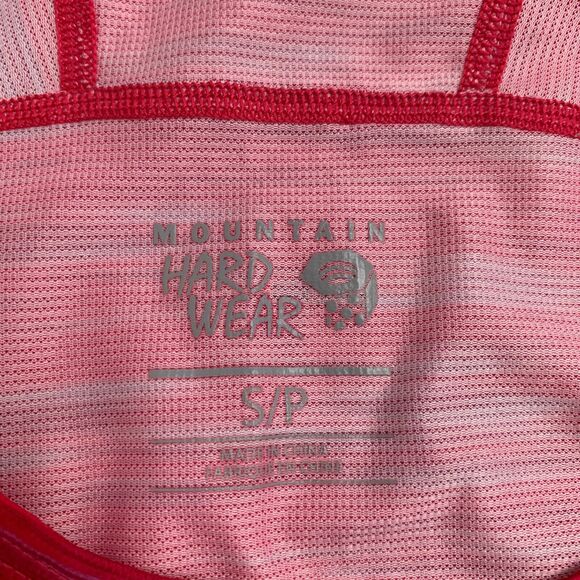 Mountain Hardwear T Shirt Womens S Pink Space Dye Wicked Electric Short Sleeve - Picture 9 of 13